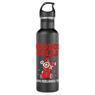 Emo Voodoo Dolls Have Feelings Too Halloween Gothi 710 Ml Water Bottle