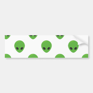 emoji aliens bumper sticker