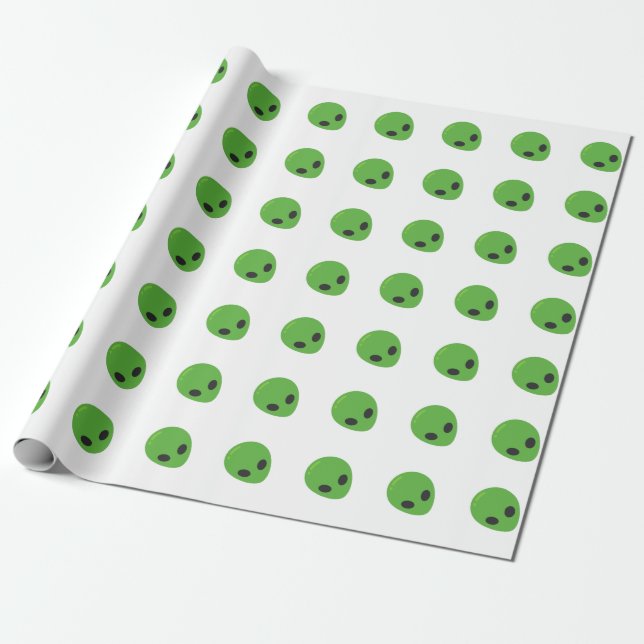 emoji aliens wrapping paper (Unrolled)