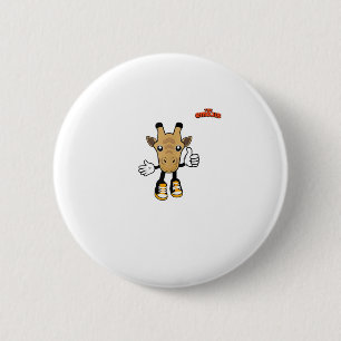 emoji animals giraffe thumb up  2 inch round button