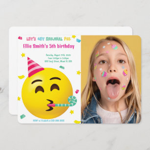 Emoji Anniversaire Photo Invitation