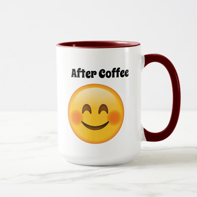 Emoji avant et après tasse de café (Droite)