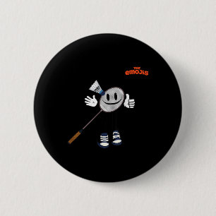 Emoji Badminton Sports Thumb Up  2 Inch Round Button
