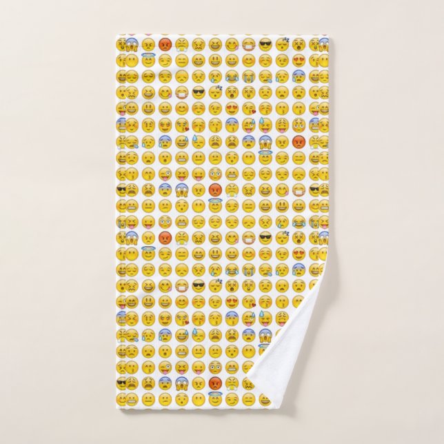 emoji bath towel set (Hand Towel)