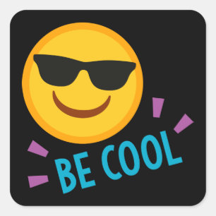 Emoji Be Cool Square Sticker