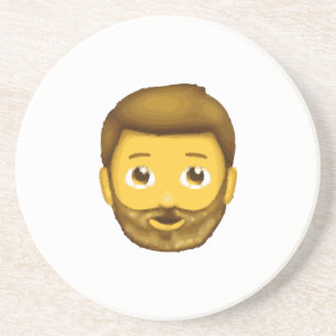 emoji bearded man coaster