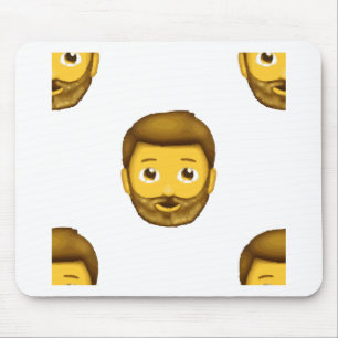 emoji bearded man mouse pad