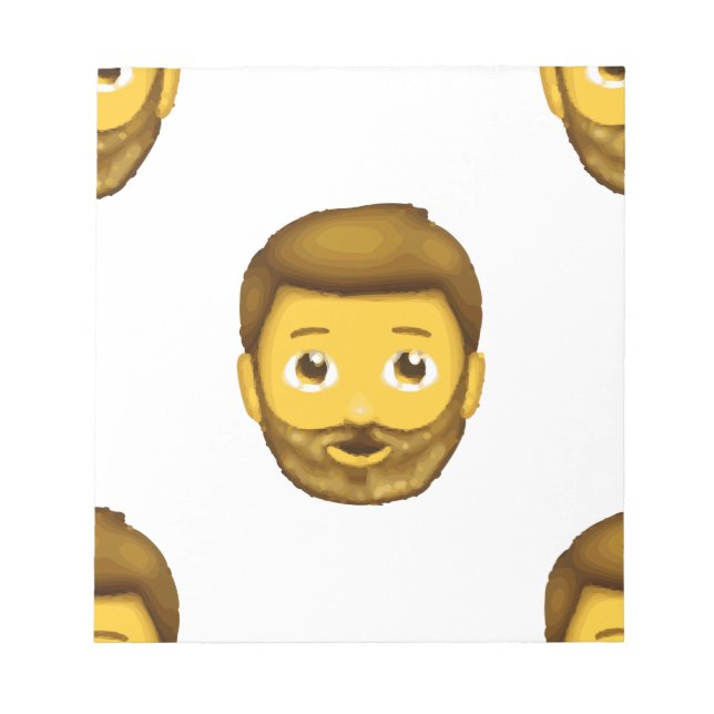 emoji bearded man notepad (Front)