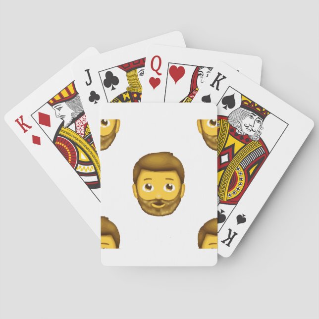emoji bearded man playing cards (Back)