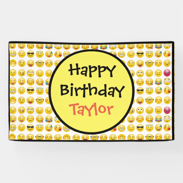 Emoji Birthday Banner (Horizontal)