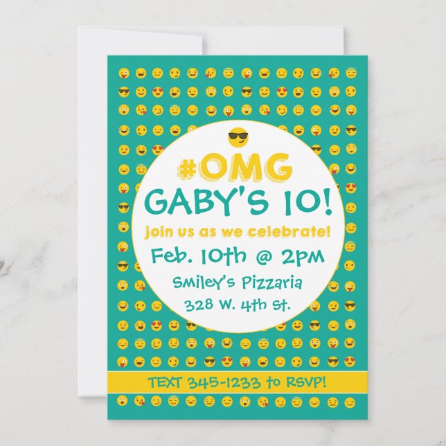 Emoji Birthday Invitation (Front)