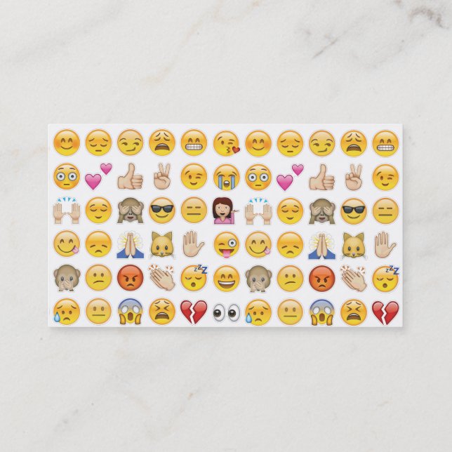 emoji business cards (Back)