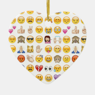 emoji ceramic ornament
