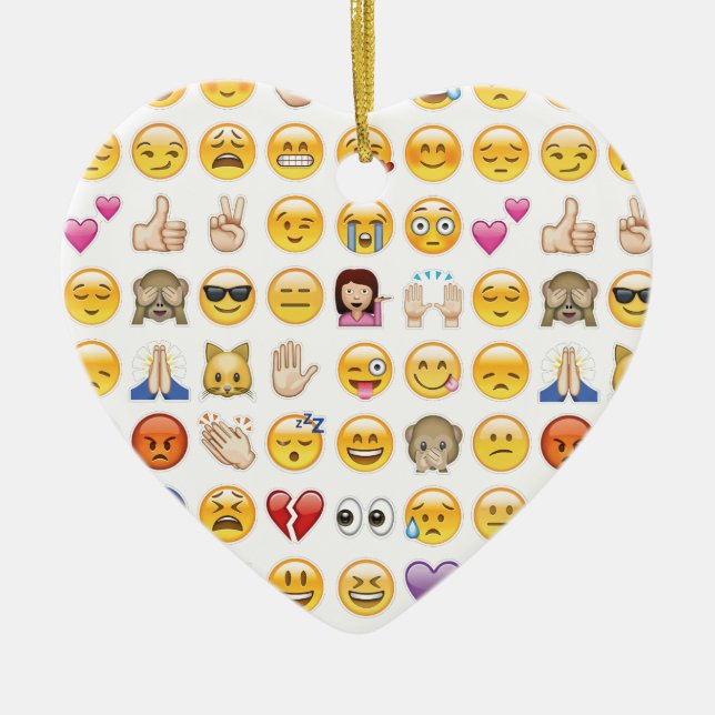 emoji ceramic ornament (Front)