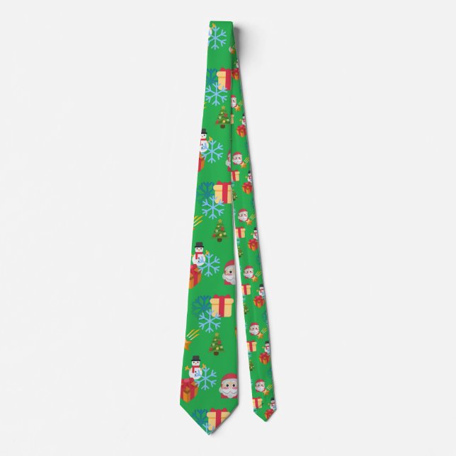 emoji christmas tie (Front)