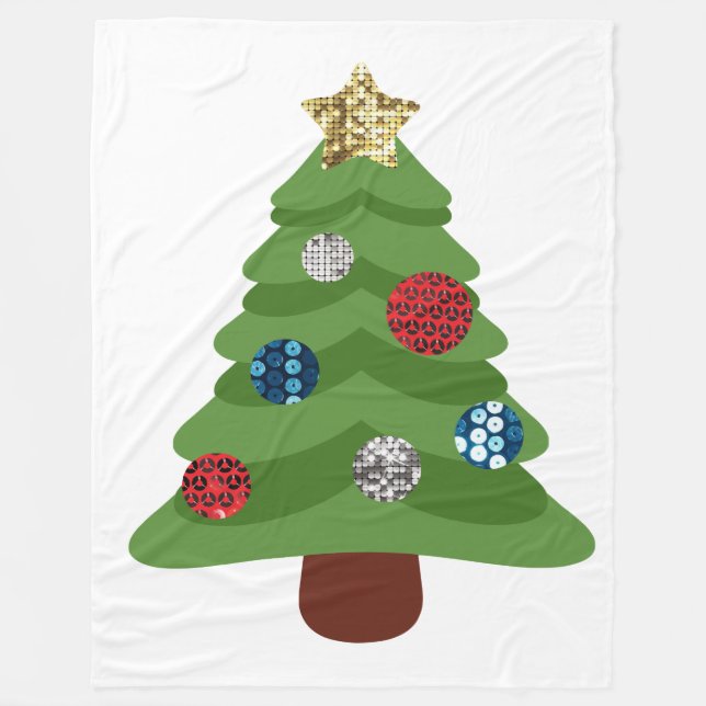emoji christmas tree blanket (Front)