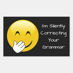 Emoji corrigeant des autocollants de grammaire