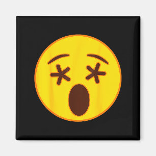 Emoji Crossed Out Eyes Yellow Smile Face Magnet