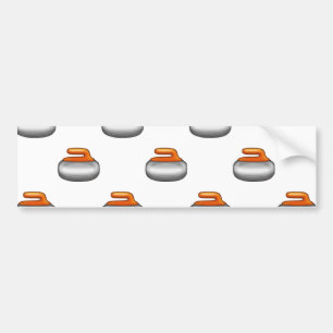Emoji Curling Stone Bumper Sticker