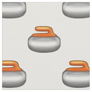 Emoji Curling Stone fabric