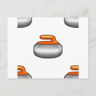 Emoji Curling Stone Postcard