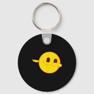 Emoji Dab Dabbing Yellow Smile Face  Keychain