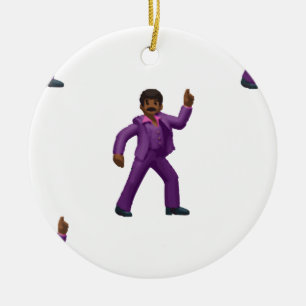 Emoji Dancing Man Ceramic Ornament