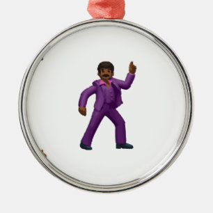 Emoji Dancing Man Metal Ornament