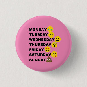 Emoji Days 1 Inch Round Button