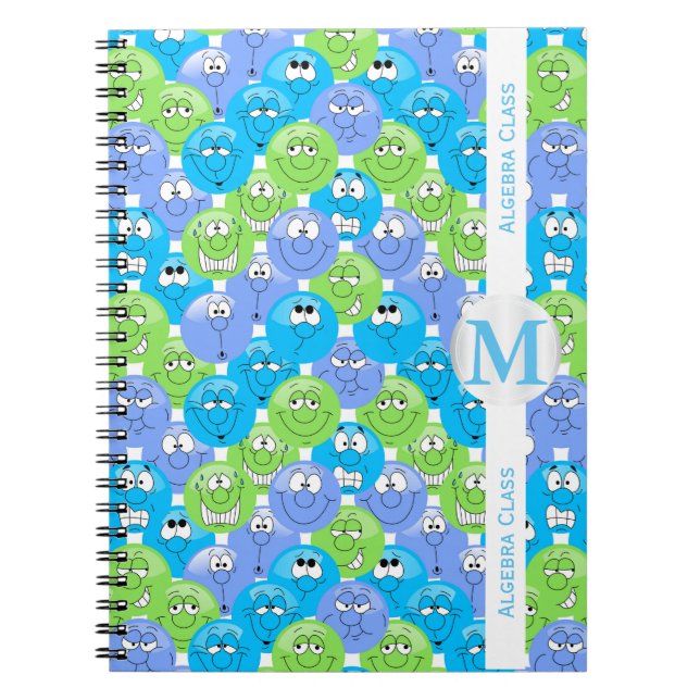 Emoji Design Funny Fun Faces Notebook (Front)