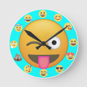 Emoji different faces for numbers Childrens Clock
