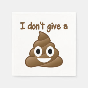 Emoji Don't Give a Poop Paper Napkins