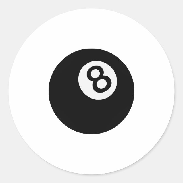 emoji eight ball classic round sticker (Front)