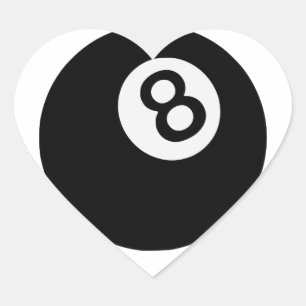 emoji eight ball heart sticker