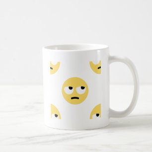 emoji eye rolling coffee mug