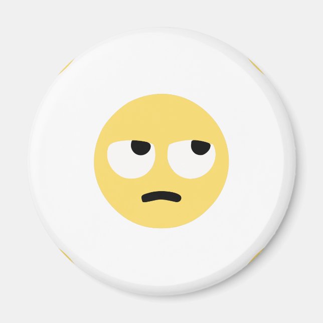 emoji eye rolling magnet (Front)