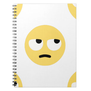 emoji eye rolling notebook