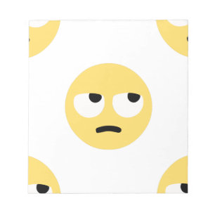 emoji eye rolling notepad