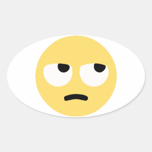 emoji eye rolling oval sticker