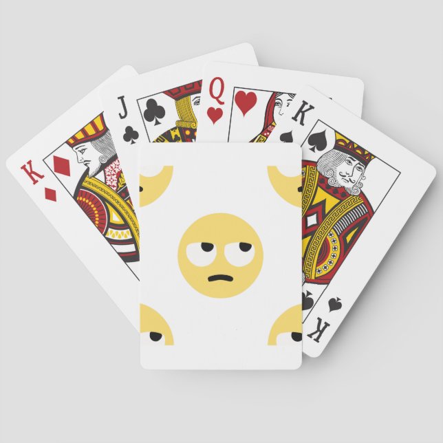 emoji eye rolling playing cards (Back)