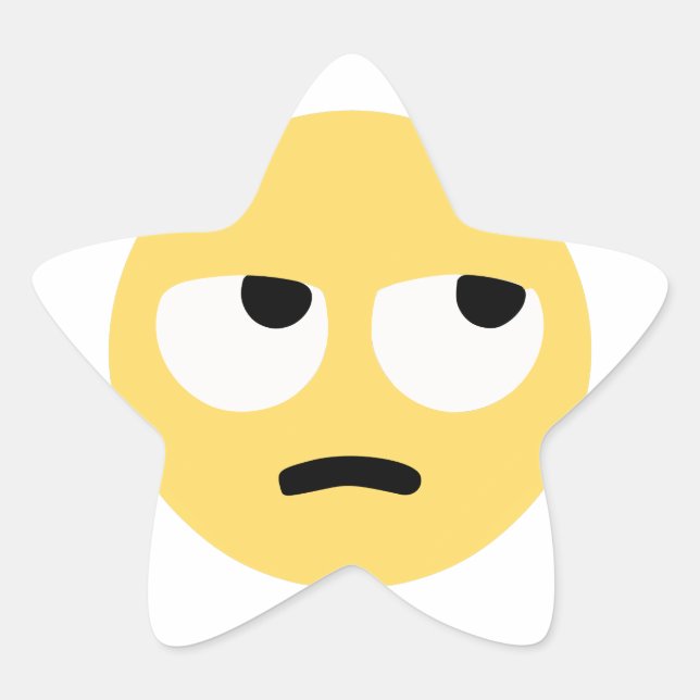 emoji eye rolling star sticker (Front)