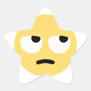 emoji eye rolling star sticker