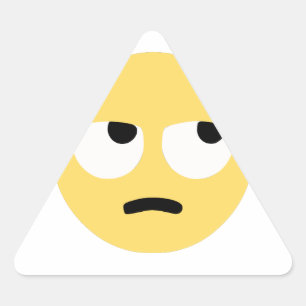 emoji eye rolling triangle sticker