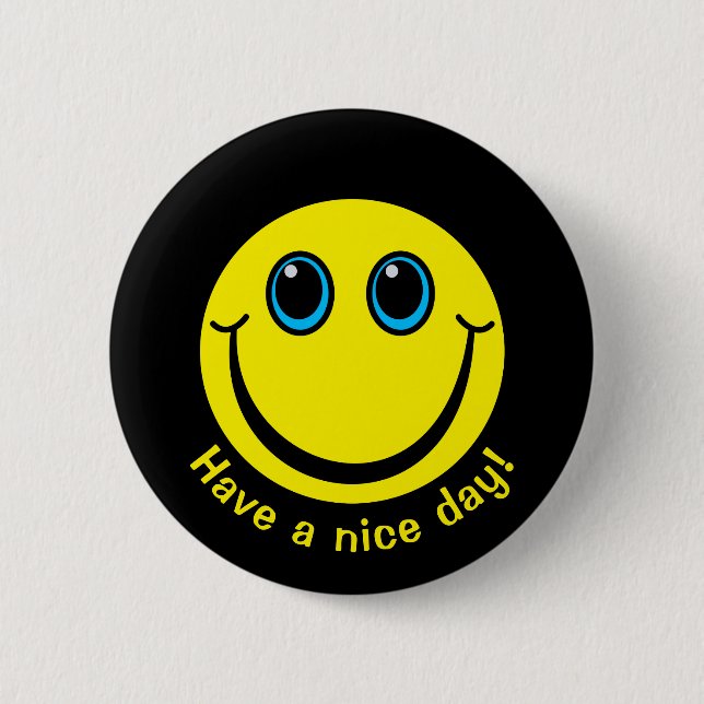 Emoji Face Have a nice day 2 Inch Round Button (Front)