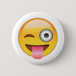 Emoji - Face With Tongue 2 Inch Round Button