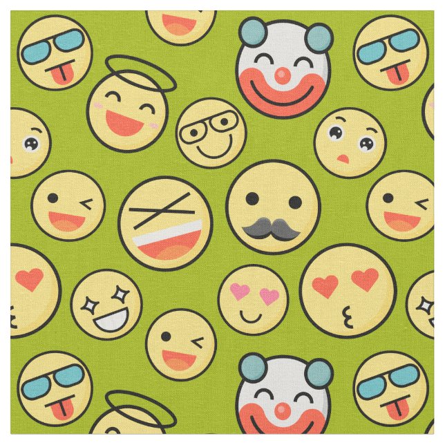 Emoji Faces Fabric (Close Up)