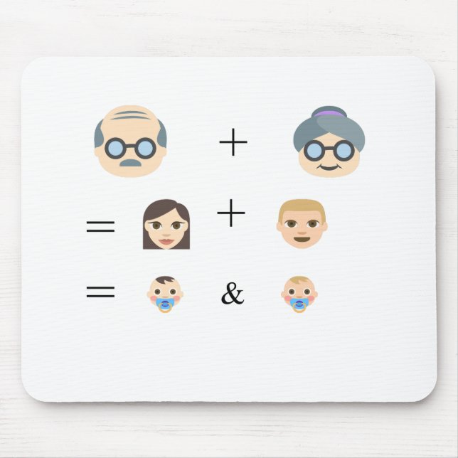 Emoji Family Tree Mouse Pad (Front)