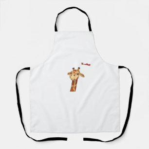 emoji frowning angry giraffe face apron