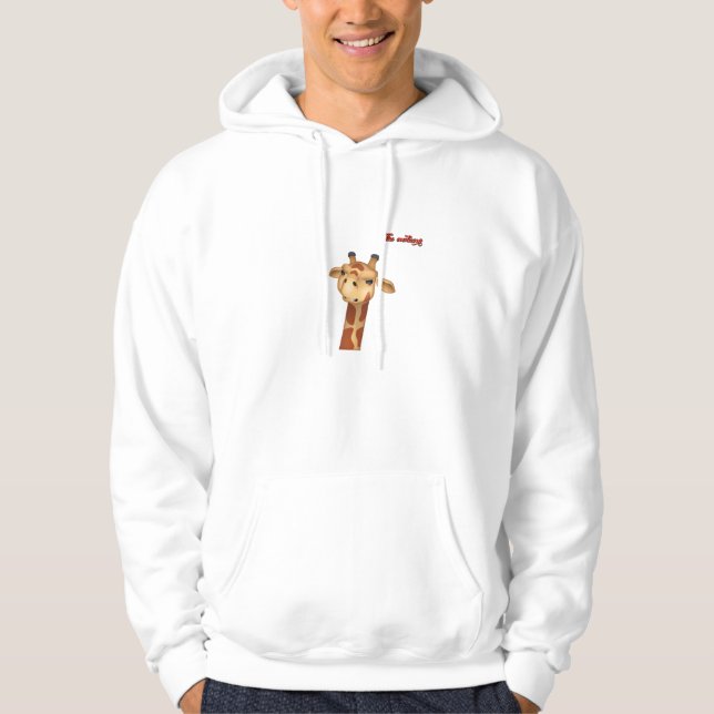 emoji frowning angry giraffe face  hoodie (Front)