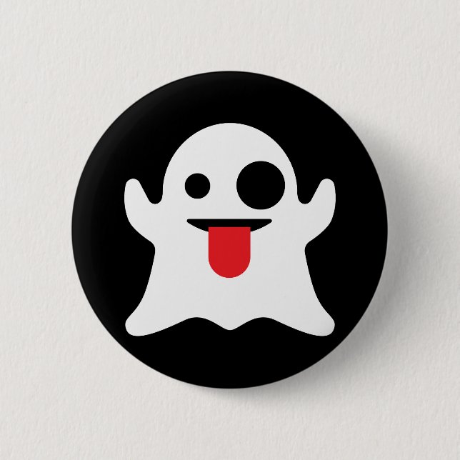 Emoji Ghost 2 Inch Round Button (Front)